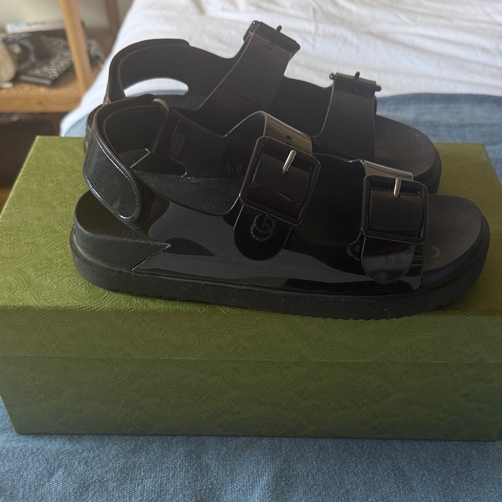 Gucci Black Strappy Sandals - Picture 3 of 10